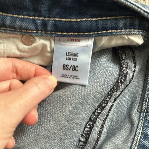 Express stretch low rise jean legging light wash size 8 short - Picture 3 of 3